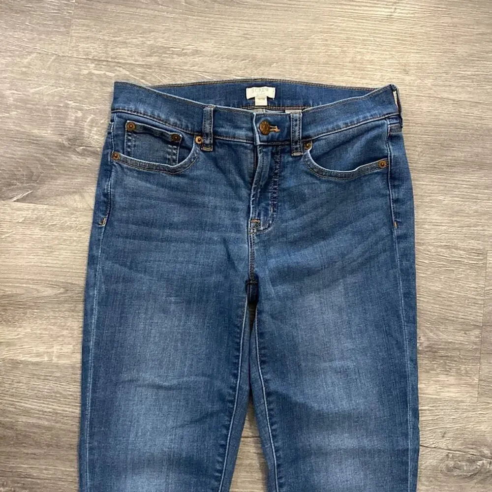 J. Crew Medium Wash Soft Skinny Ankle Jeans with Stretch Size 26